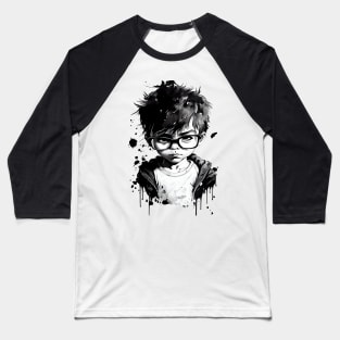 Boy with glasses in school one. Baseball T-Shirt